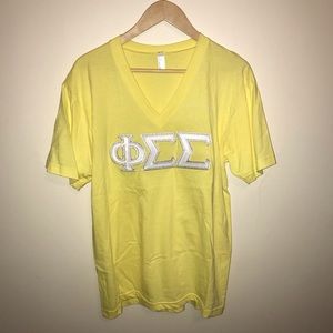 Phi Sigma Sigma Glitter Sorority Letters